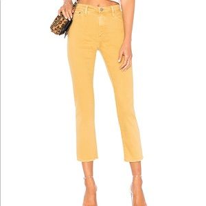 Isabella AG Jean cropped yellow pants agolde